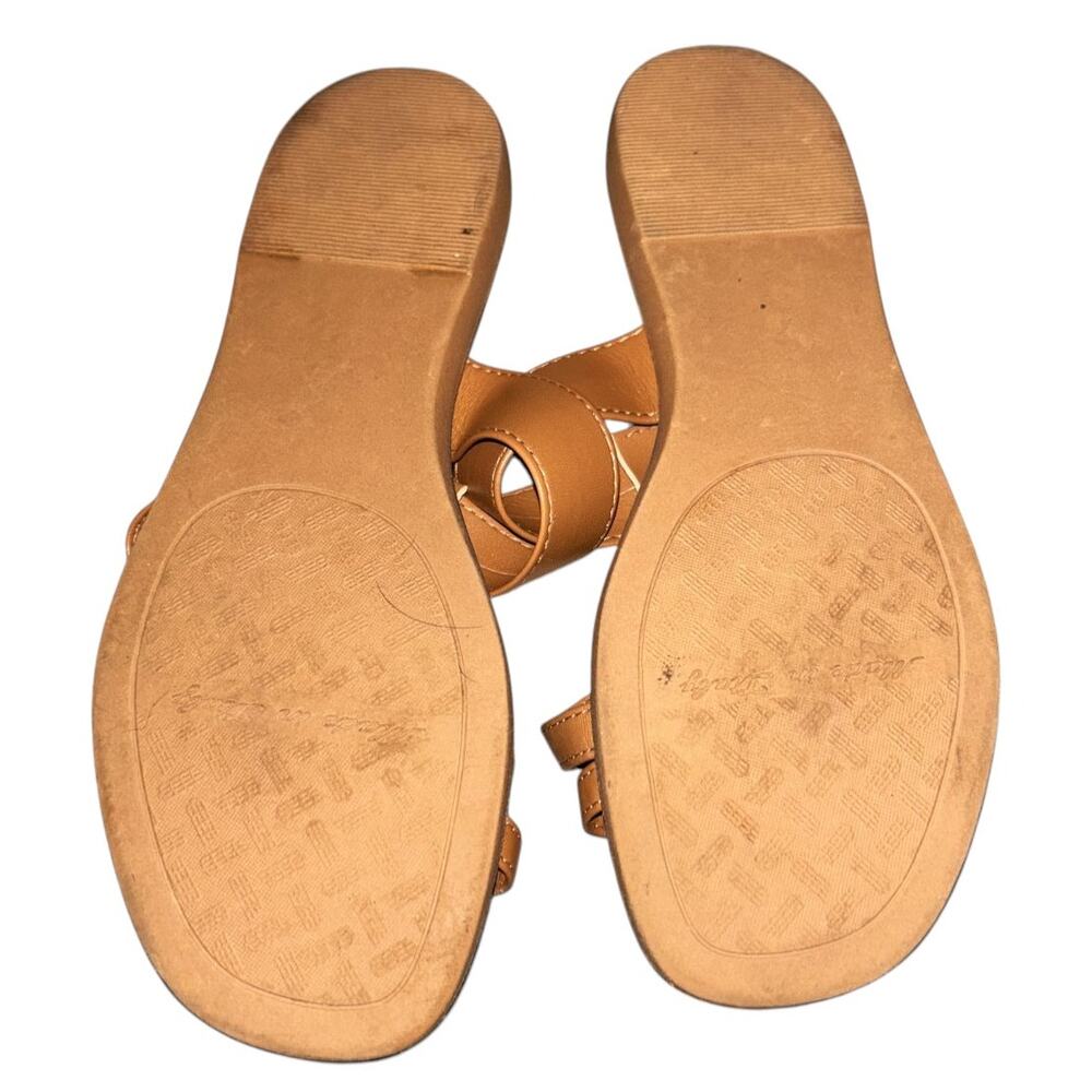 Italian Shoemakers Faux Leather Tan Sandals 8 - Picture 5 of 5